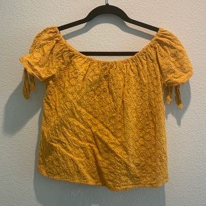Off-The-Shoulder Yellow/Gold Top